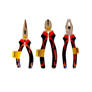 انبر دست و انبر دم باریک و انبر سیم چین زیدار مدل MN-14 مجموعه 3 عددی