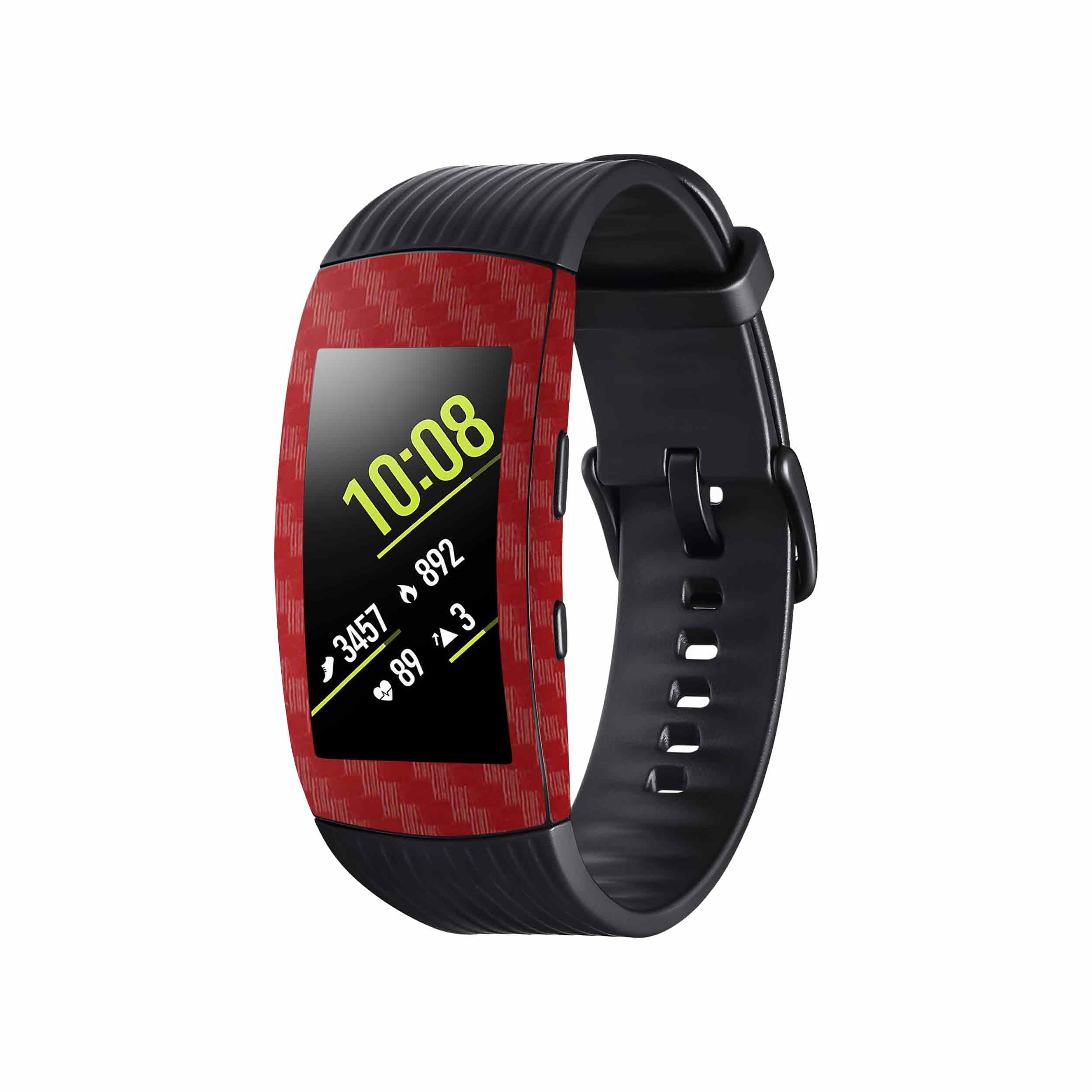 برچسب ماهوت طرح Red-Fiber مناسب برای ساعت هوشمند سامسونگ Galaxy Gear Fit 2 Pro