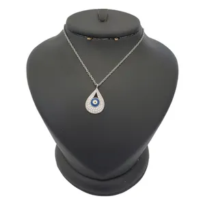 گردنبند نقره زنانه ترمه ۱ مدل چشم نظر  کد smed 1146