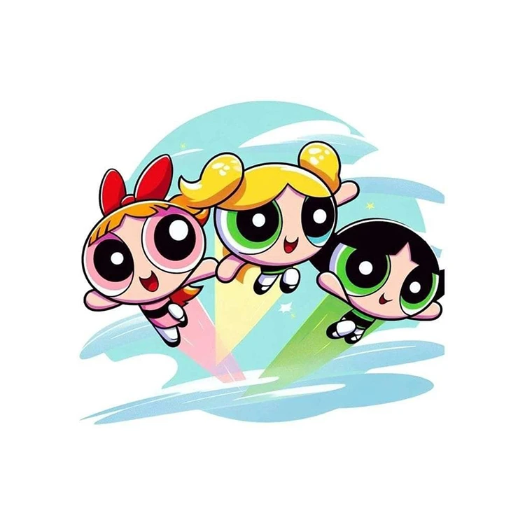 استیکر پارچه و لباس پاد آفرین مدل انیمیشن پف پفی ها کد 262