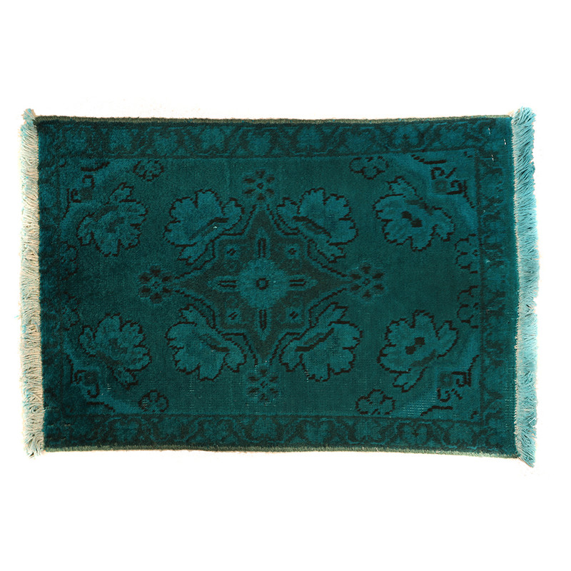 فرش دستبافت رنگ شده نیم متری مدل وینتج کد 4101114