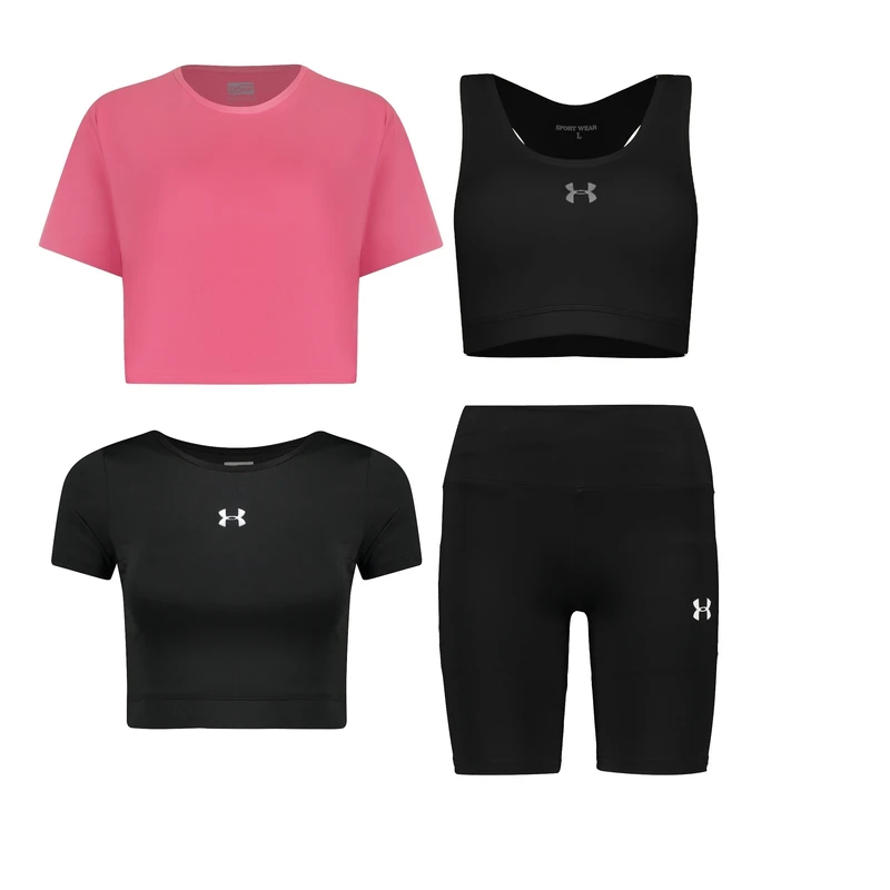 ست چهار تکه لباس ورزشی زنانه مدل 1801-56-69-66