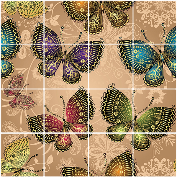 تایل سقفی آسمان مجازی طرح ماهی کد ST 6210-16 سایز 60x60 سانتی متر مجموعه 16عددی