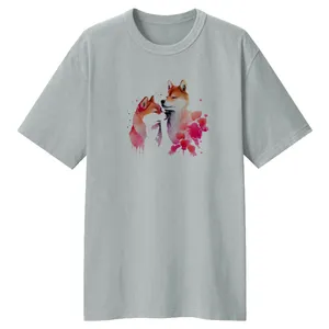 تی شرت لانگ زنانه مدل CUTE کد L155 رنگ طوسی