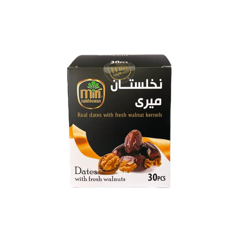 خرما تک نفره مغز گردو میری بسته 30 عددی
