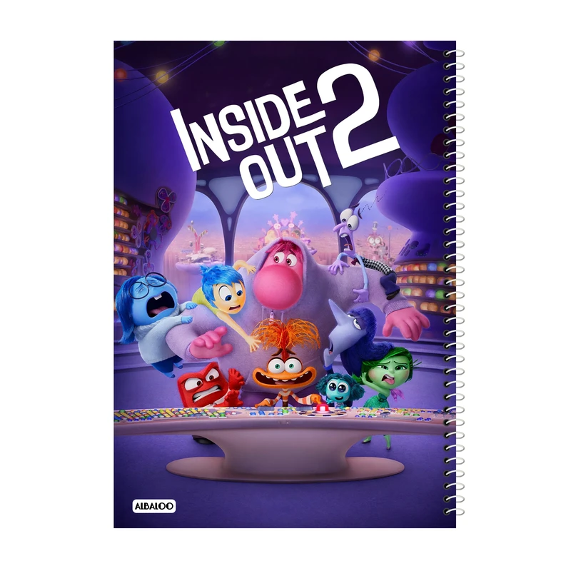 دفتر مشق 100 برگ آلبالو طرح انیمیشن درون و بیرون کد 2168