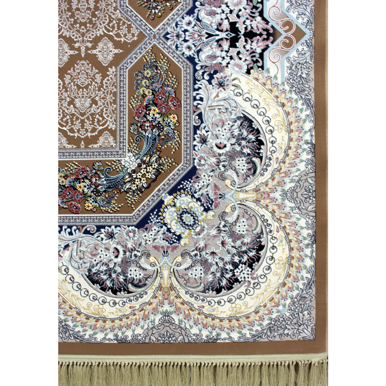 فرش ماشینی افرند کد 2229 زمینه بژ