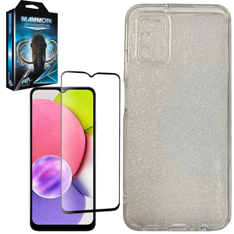 کاور ماموت مدل لنز برشی مناسب برای گوشی موبایل سامسونگ Galaxy A02S/A03S به همراه محافظ صفحه نمایش