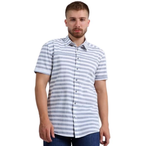 پیراهن آستین کوتاه مردانه دفکتو مدل L1441AZ -  - 1