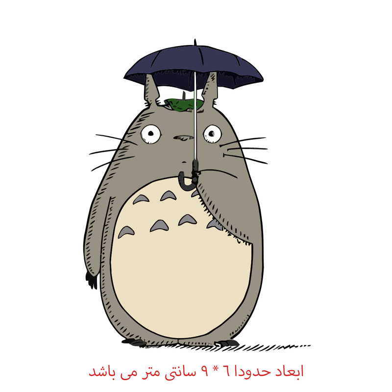 برچسب لپ تاپ طرح توتورو کد 2216