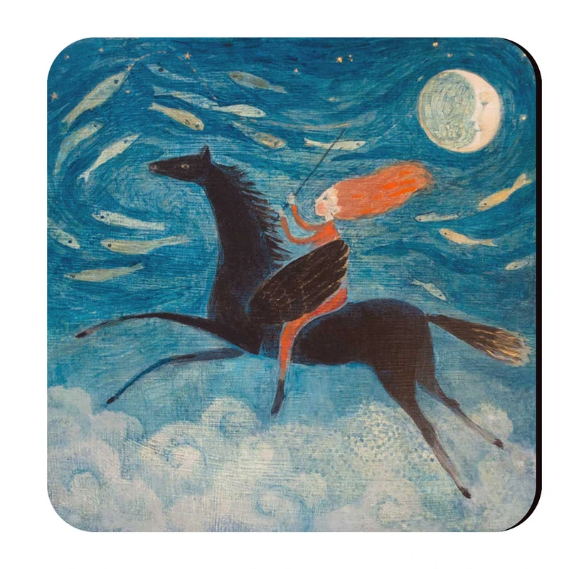  زیرلیوانی طرح اسب بالدار کد wzl262