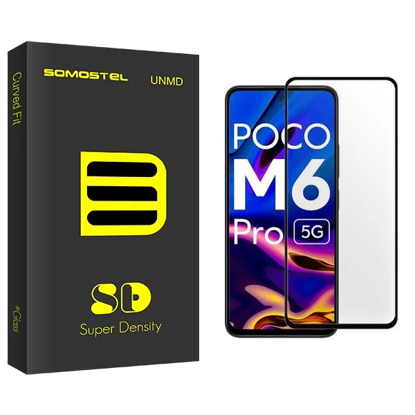 محافظ صفحه نمایش شیشه ای سوماستل مدل SD مناسب برای گوشی موبایل شیائومی Poco M6 Pro