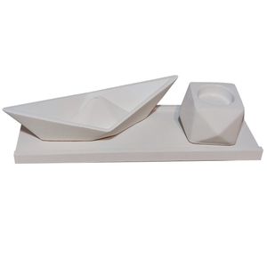 نقد و بررسی ست 3 تکه جاشمعی و جاعودی بتنی کد S-6 توسط خریداران