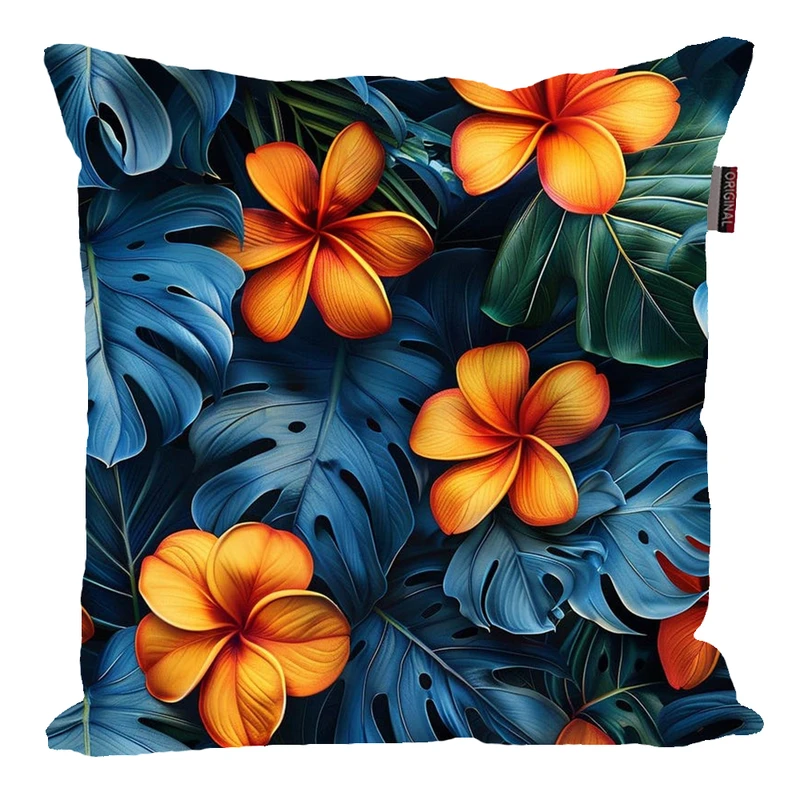 کوسن پاد آفرین مدل فانتزی طرح گل و برگ کد PK30650