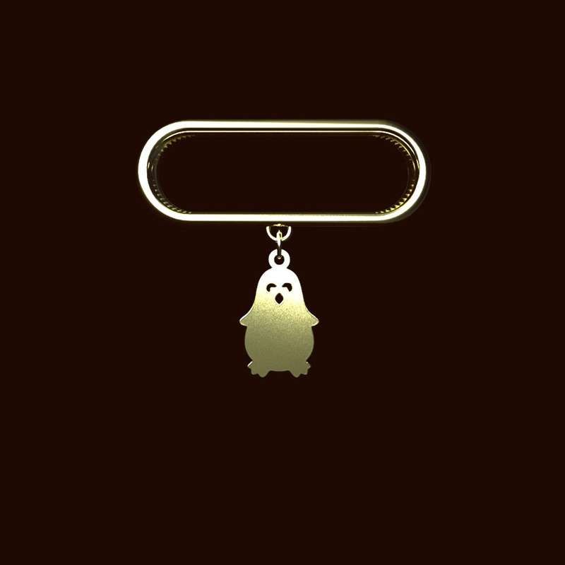 آویز ساعت طلا 18 عیار زنانه مدوپد مدل پنگوئن کد SI1-1064