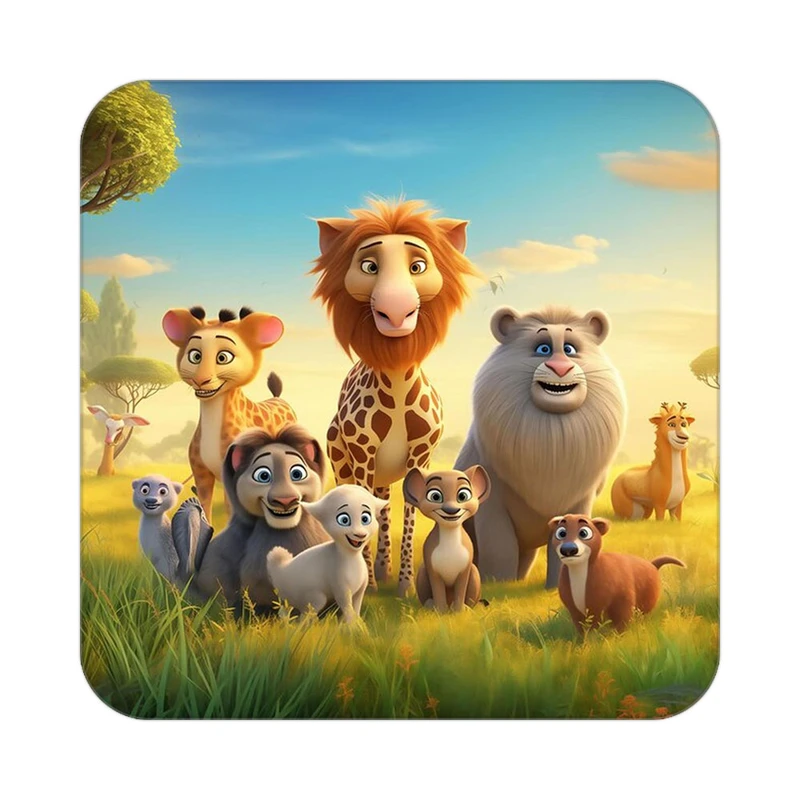 زیر لیوانی کاکتی طرح شیر مدل mp23187