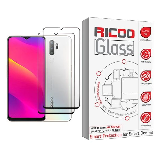 محافظ صفحه نمایش ریکو مدل Ricoo Glass MIX002 مناسب برای گوشی موبایل اوپو A11 بسته دو عددی