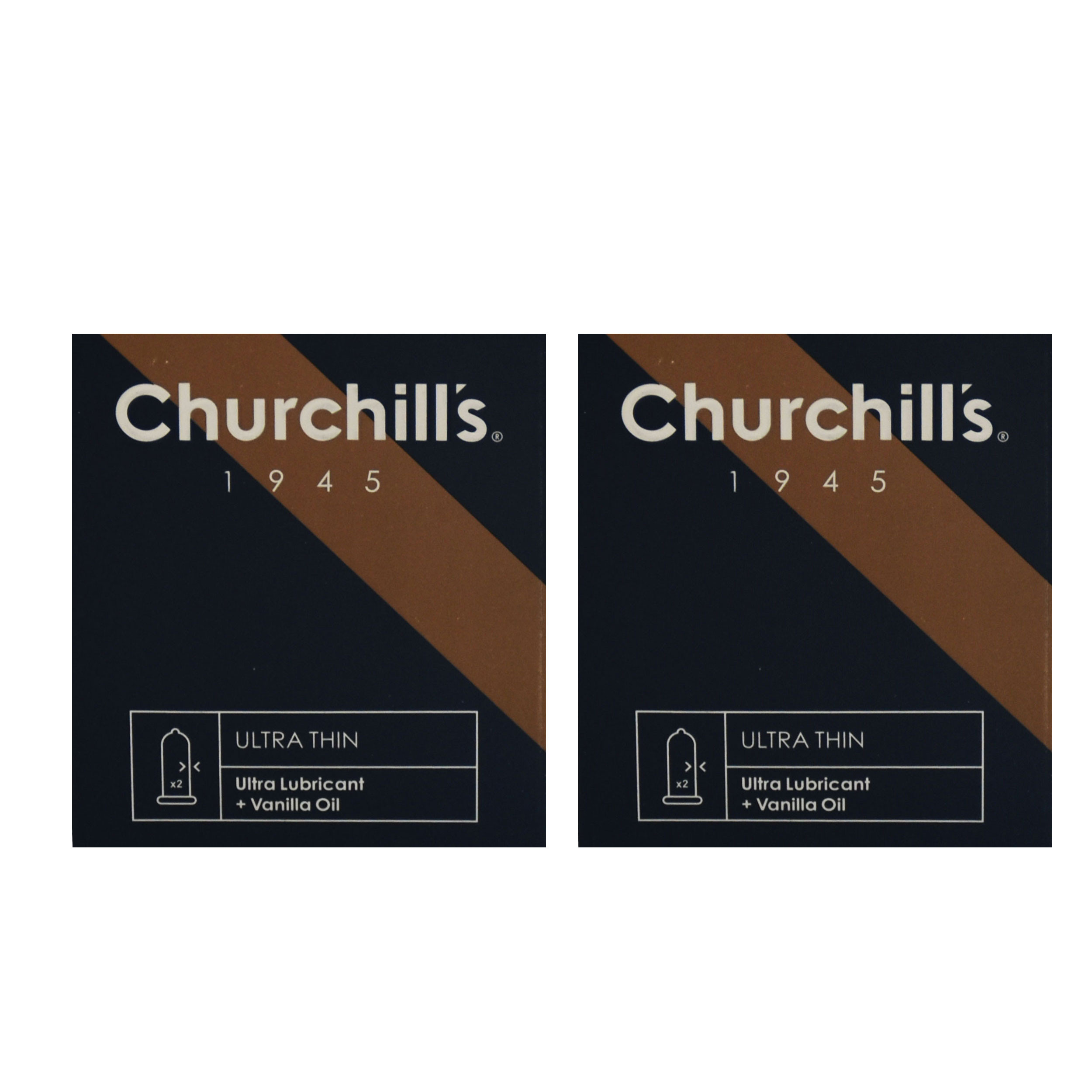 کاندوم چرچیلز مدل Ultra Thin Lubricant 1945 مجموعه 2 عددی