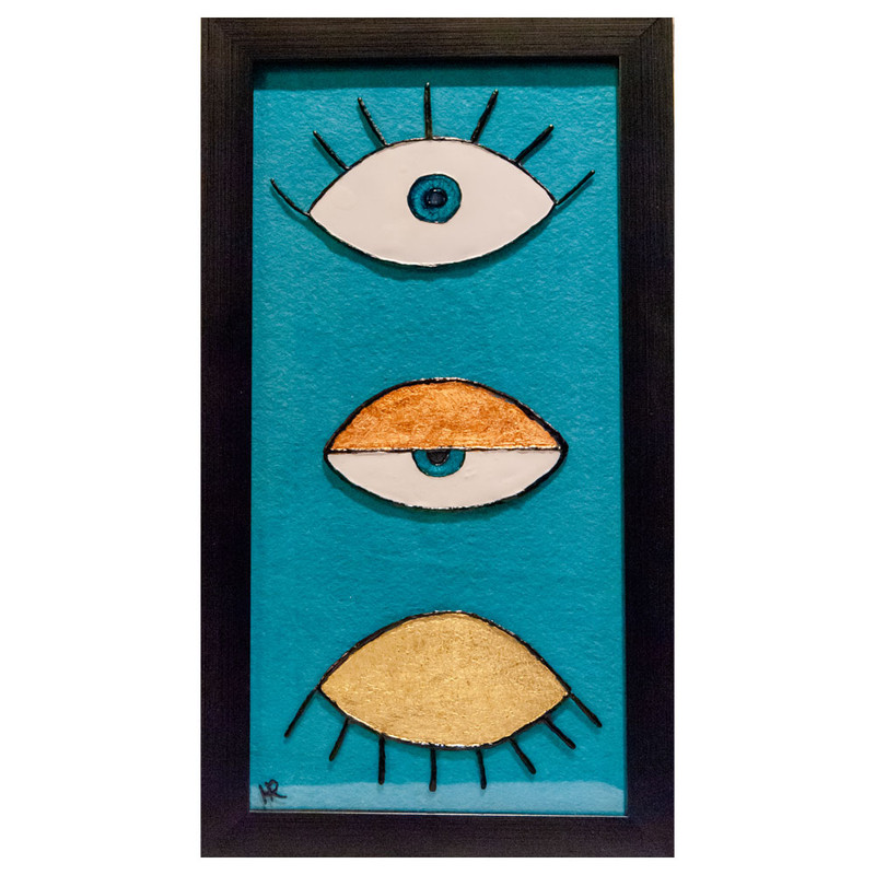 تابلو ویترای طرح چشم ها کد 49