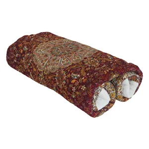 لحاف کرسی ترمه مدل خاتون کد 132 سایز 350x350 سانتی متر 