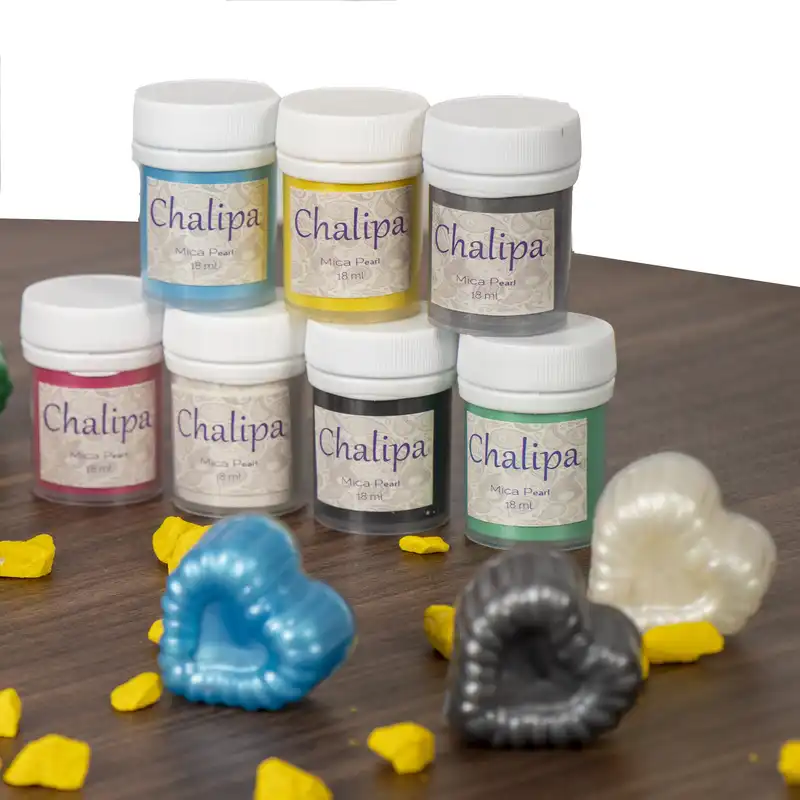پودر رنگ رزین اپوکسی چلیپا مدل Mica Pearl حجم 18 میلی‌ لیتر