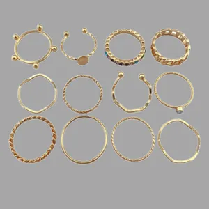 انگشتر زنانه مدل مینیمال کد C79 مجموعه 12 عددی