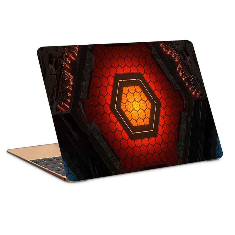 استیکر لپ تاپ طرح hexagon figure glow کد P-805 مناسب برای لپ تاپ 15.6 اینچ
