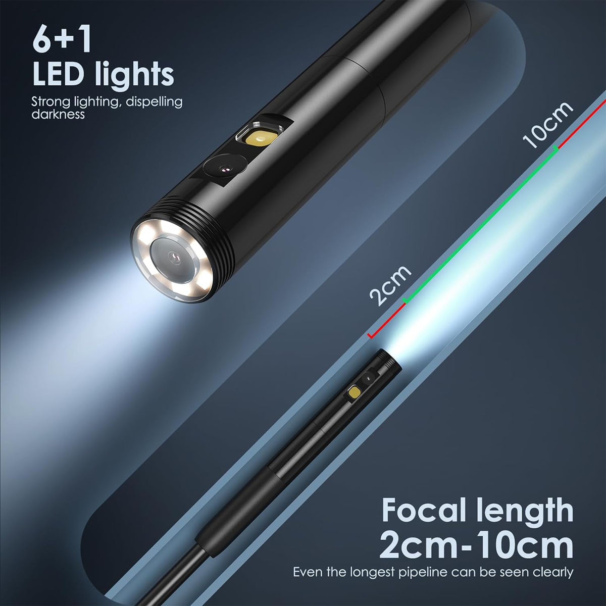 دوربین شلنگی مدل سیم سخت منعطف 10M Two Lenses HD