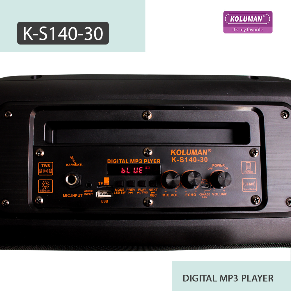 اسپیکر بلوتوثی قابل حمل کلومن مدل KS-140 به همراه هدست