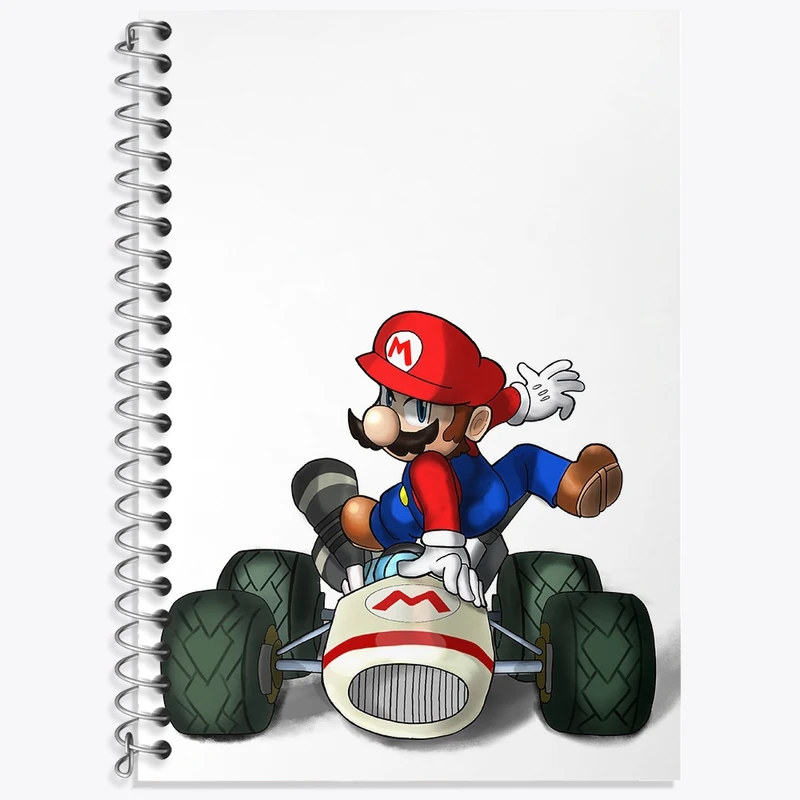 دفتر زبان 50 برگ خندالو مدل سه خط طرح (Mario) بازی سوپر ماریو کد 31530