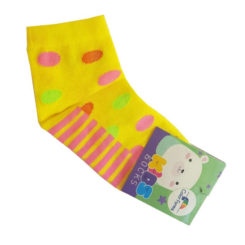 جوراب دخترانه کالر فورمز مدل توپی کد Z02