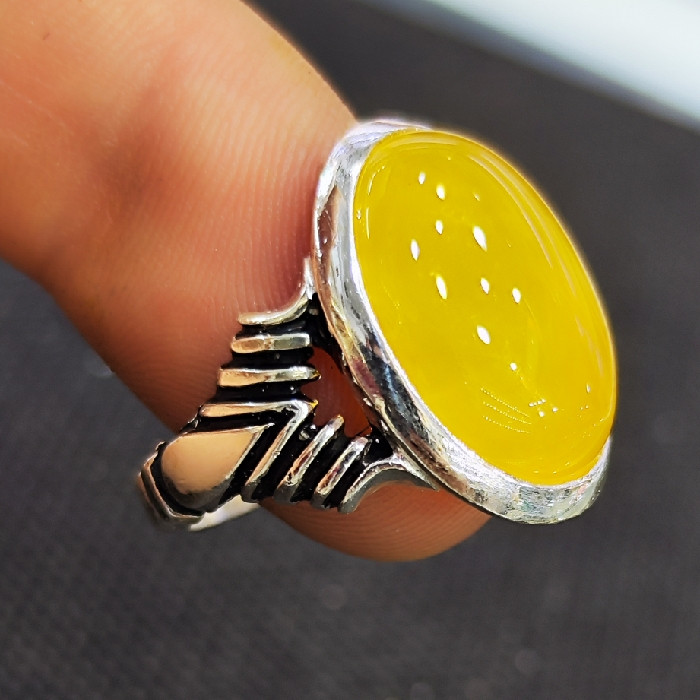 انگشتر نقره مردانه مدل سنگ شرف الشمس کد 2862 انگشتر نقره مردانه مدل سنگ شرف الشمس کد 2862