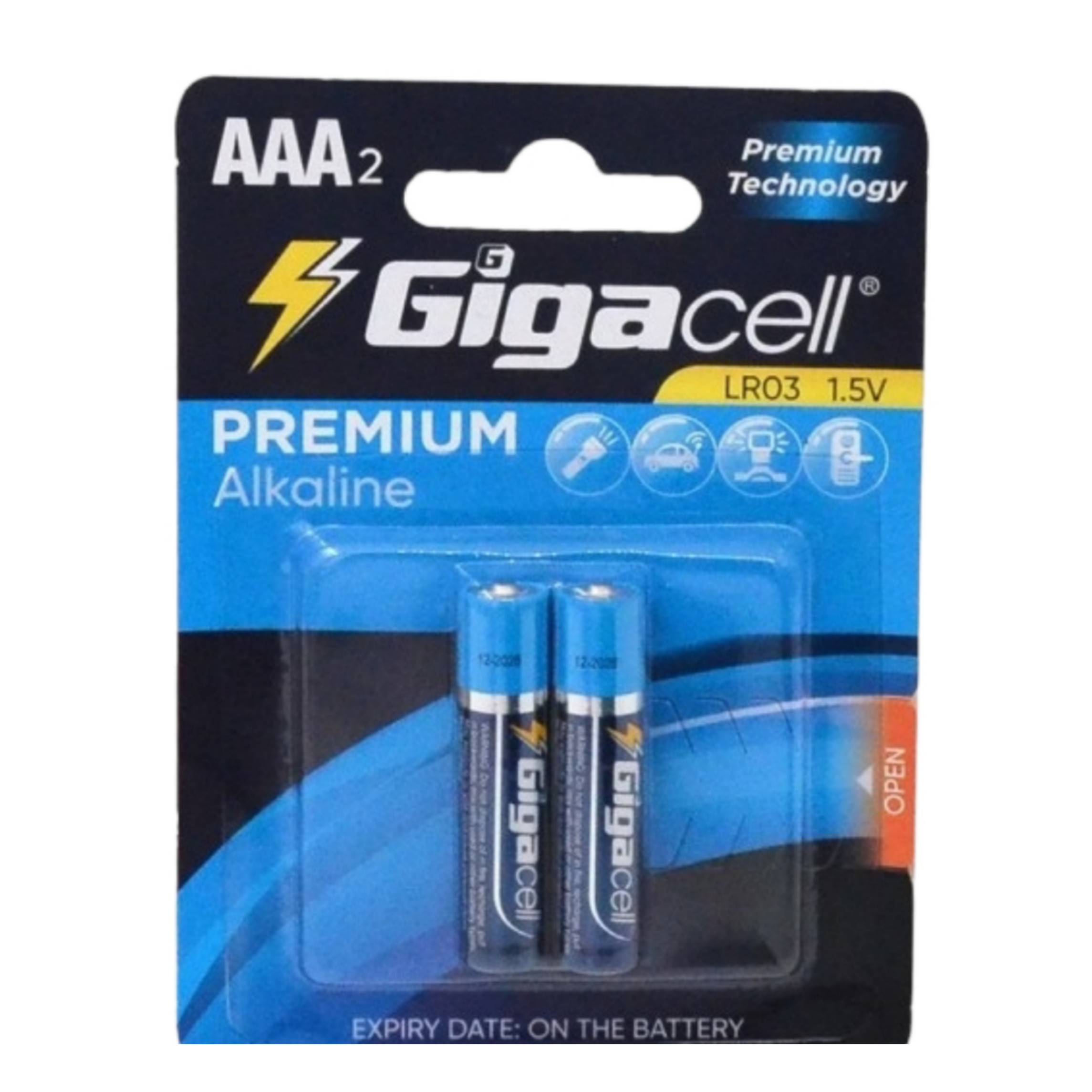 باتری نیم قلمی گیگاسل مدل Premium Alkaline بسته دو عددی