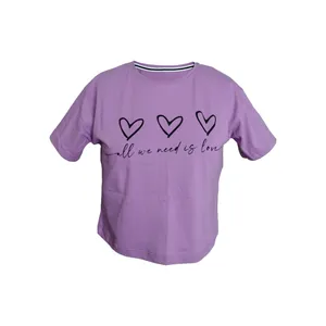 کراپ آستین کوتاه زنانه مدل قلب 03