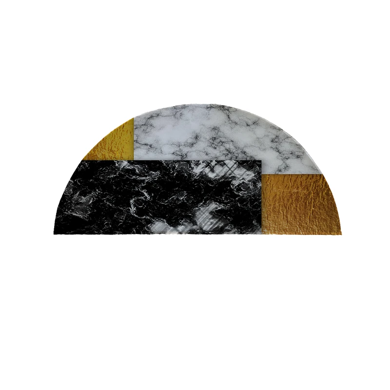 پادری مدل نیم دایره طرح سنگ کد 8619 سایز 90×45 سانتی متر