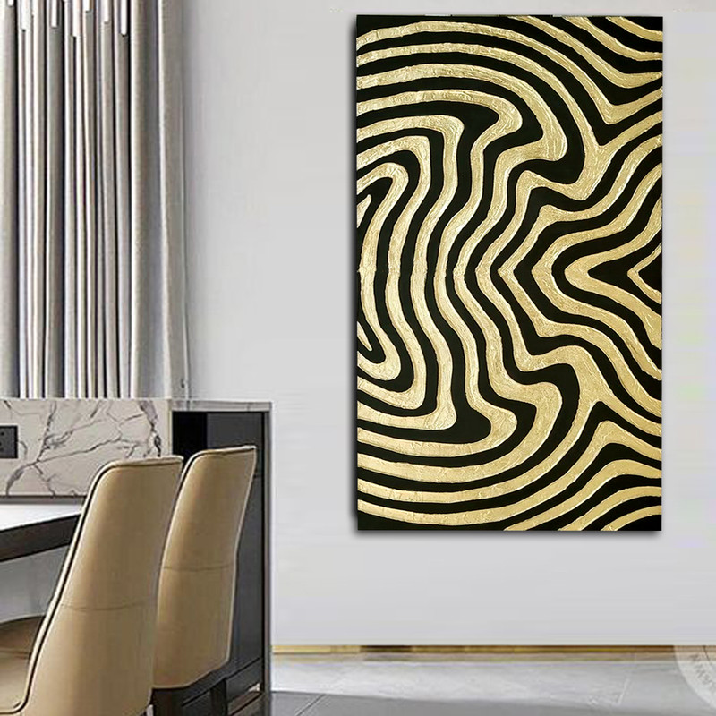 تابلو نقاشی ورق طلا مدل دکوراتیو کد a19