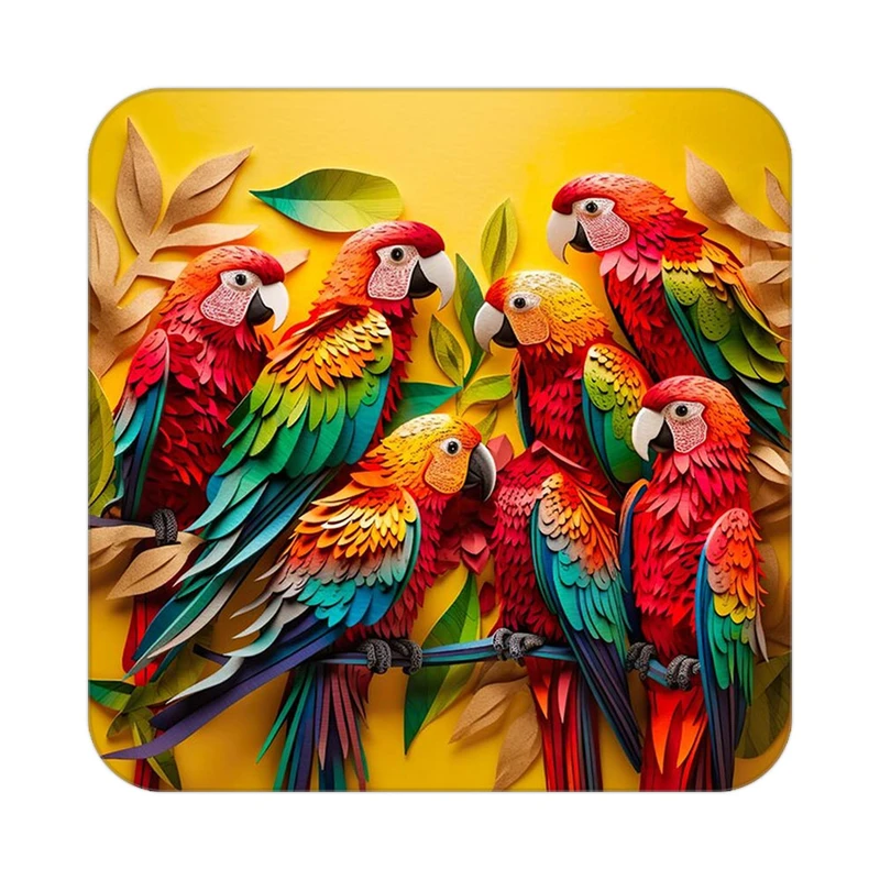 زیر لیوانی کاکتی طرح حیوانات رنگی مدل mp25858