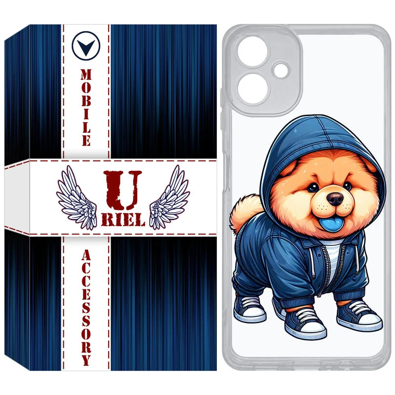 کاور یوریل مدل Clear کد 65 طرح سگ مناسب برای گوشی موبایل سامسونگ Galaxy A06