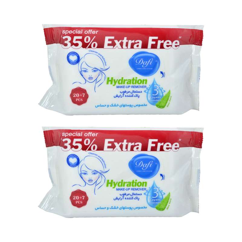 دستمال مرطوب دافی مدل Hydration 01 مجموعه 2 عددی