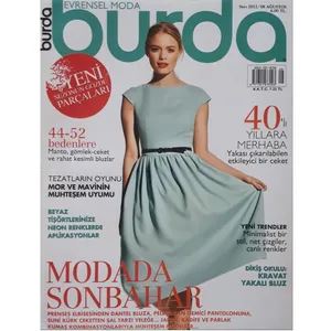 مجله burda آگوست 2012 به همراه الگو