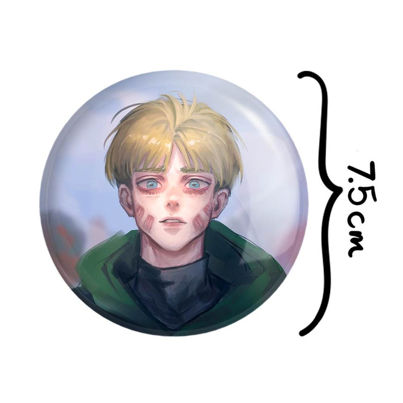 آینه جیبی خندالو مدل آرمین آرلرت انیمه اتک آن تایتان Attack on Titan  کد 10973