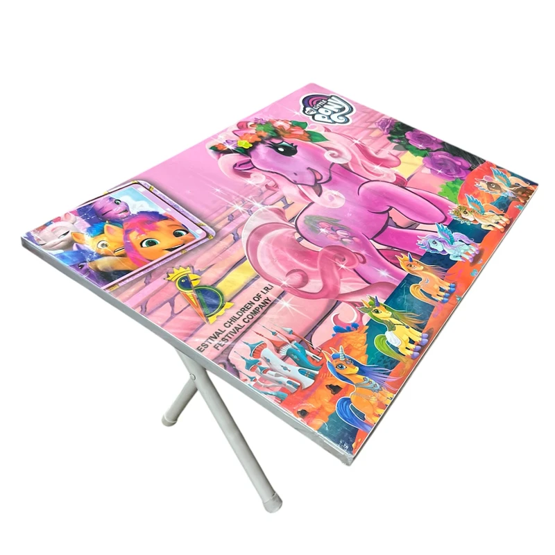 میز تحریر کودک مدل تاشو طرح پونی