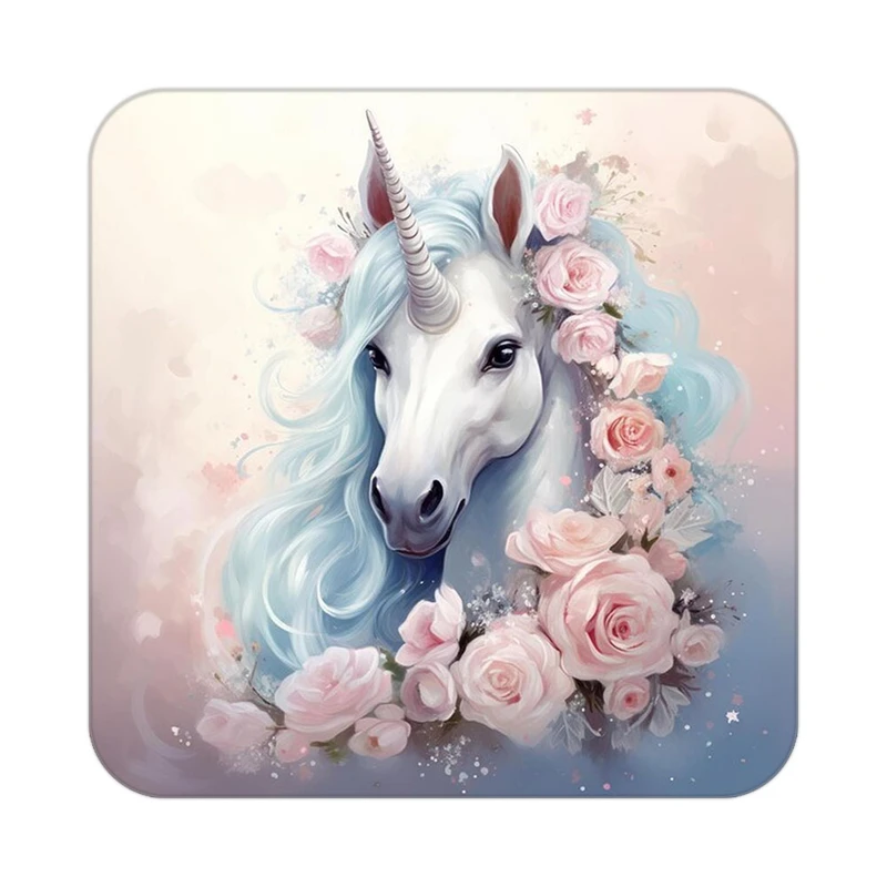 زیر لیوانی کاکتی طرح اسب تک شاخ و یونیکورن مدل mp30996