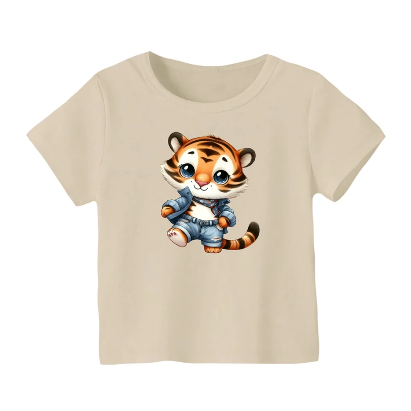 تی شرت آستین کوتاه بچگانه مدل ببر کد ۴