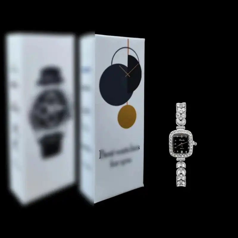 ساعت مچی عقربه ای زنانه بااُک مدل بند نگین گندمی دور نگین کد 2