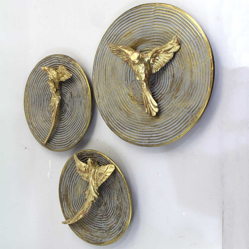 دیوارکوب مدل پرنده و بشقاب مجموعه 3 عددی