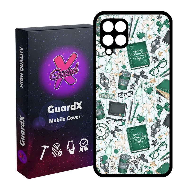 کاور گارد ایکس طرح کتاب مدل Glass10289 مناسب برای گوشی موبایل سامسونگ Galaxy A12