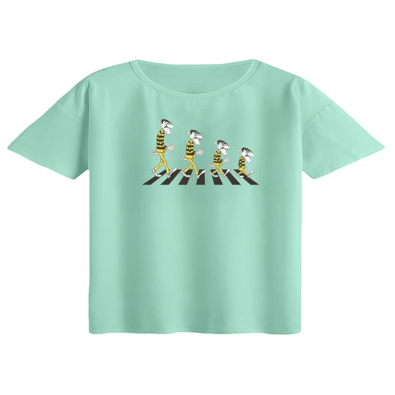 کراپ تی‌شرت آستین کوتاه زنانه مدل دالتون ها