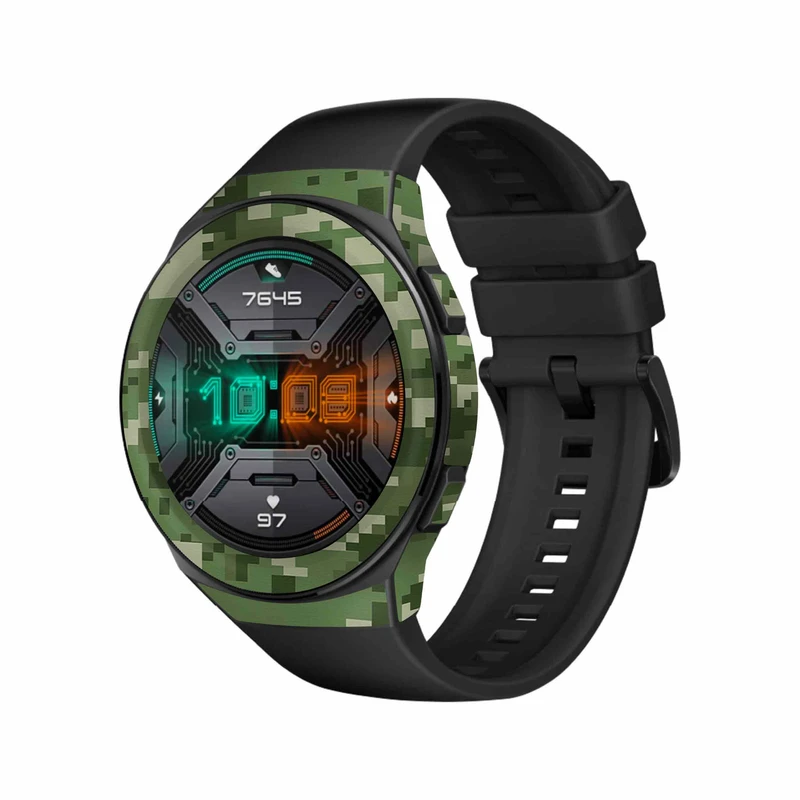  برچسب ماهوت طرح Army-Green-Pixel مناسب برای ساعت هوشمند هوآوی Watch GT 2e