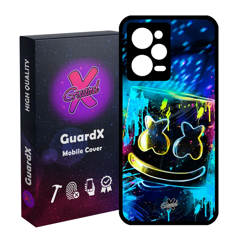 کاور گارد ایکس طرح Marshmello مدل Glass10104 مناسب برای گوشی موبایل شیائومی Redmi Note 12 Pro 5G/Poco X5 Pro 5G/Note 12 Pro Pro speed